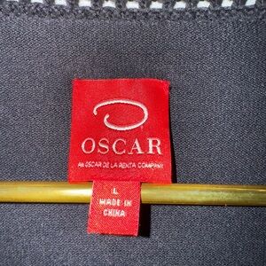 Vintage Oscar de la Renta Cotton cardigan with Crocheted detail